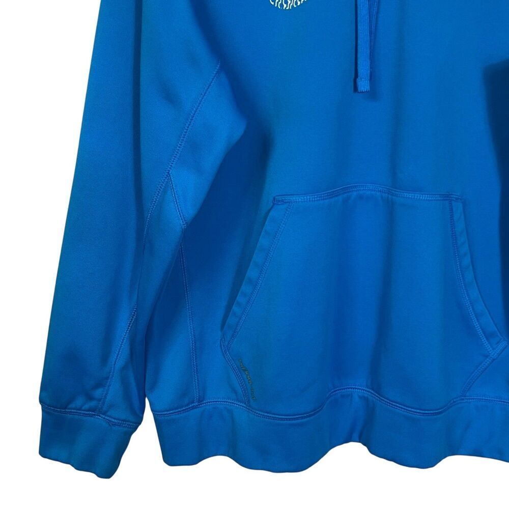 Nike Therma-FIT Hoodie Pullover Blue White Swoosh Men's Size Medium - Picture 6 of 9